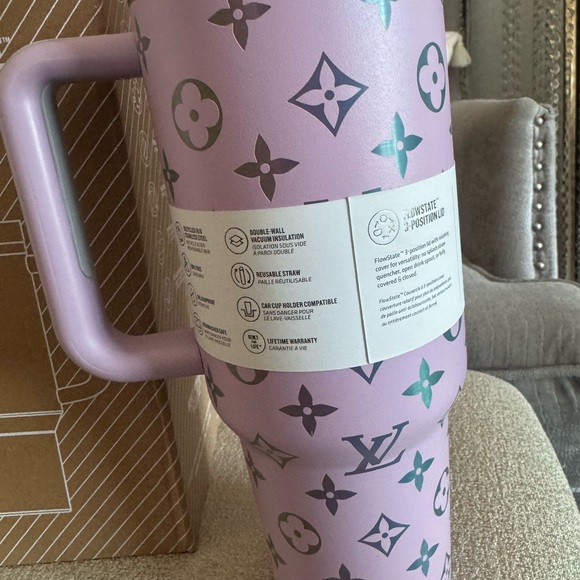 Stanley Tumbler in Pastel Purple with LV designs. New. - Picture 6 of 6